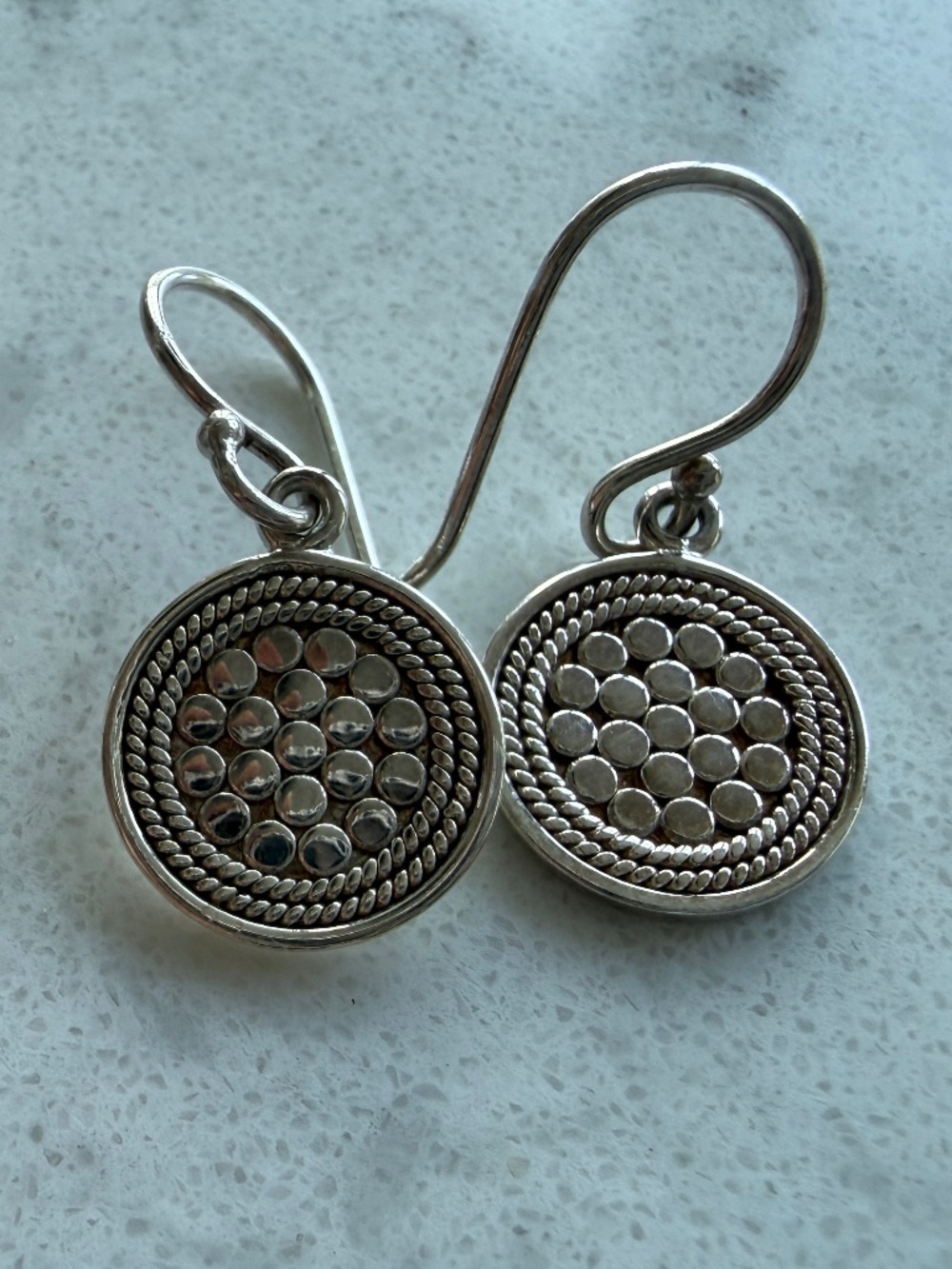 Anna Beck Silver Disk Earrings